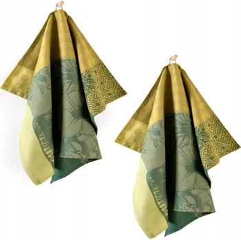 Utěrka ZWOLTEX BOUQUET kuchyňský set utěrka hadřík 2ks zelená 50x70