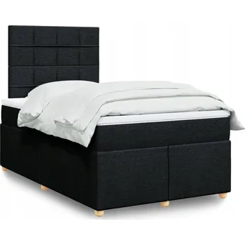 Ložnice Čalouněná jednolůžková postel VidaXL 120x190 cm, černá