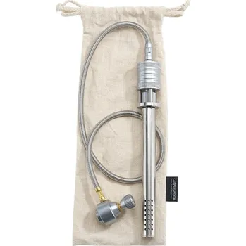 Kempingové nádobí Plynová hořáková pistole s 66 cm hadicí a nastavitelnou trubicí Uhlíková nerezová ocel Ruční zapalování Grilování Pájení Ohřev