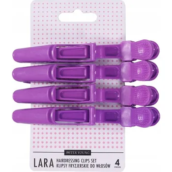 Kadeřnické klipsy do vlasů Sada 4 kusů Fialové