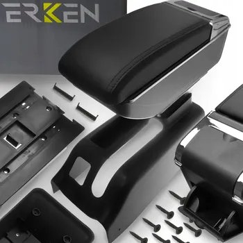 Loketní opěrka Loketní opěrka s úložným prostorem pro VW Golf 4 IV Bora černá Eko kůže