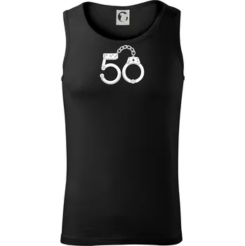 Pánské termoprádlo Narozeninové tričko pro policajta - pouta 50 - Tílko pánské Core - S ( Černá )