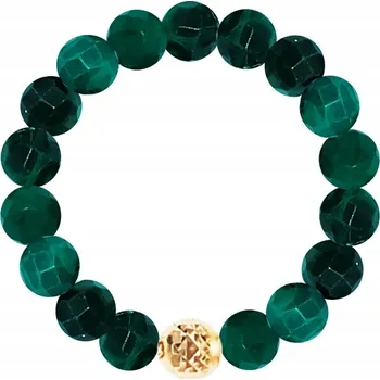 Prsten Prstýnek elastický zlato 585 malachit