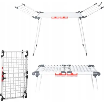 Sušák na prádlo Stojací sušák na prádlo, oblečení a spodní prádlo, skládací, balkonový, pevný, velký XL