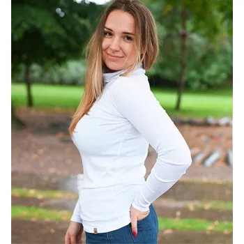 Dámský svetr Little Things dámský bílý modalový rolák