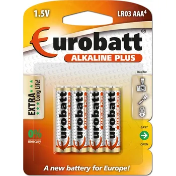 Článková baterie Alkalická baterie Eurobatt AAA (R3)