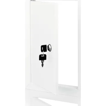 Obraz Revizní dvířka kovová na klíč bílá Ventika 60x60 cm (600x600 mm)