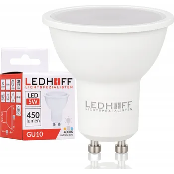 Žárovka LED žárovka GU10 neutrální bílá 5W = 45W 450lm 4000K