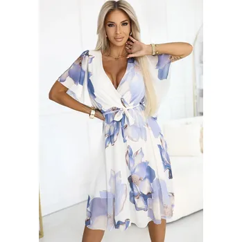 Dámské šaty Romantické šaty s obálkovým výstřihem a volánovými rukávy, UNI i367_2573_UNI