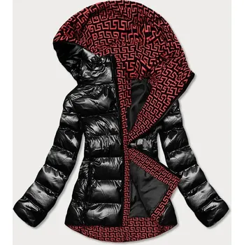 Dámská cargo bunda Dámská černá metalická bunda s kapucí SPEED, odstíny černé XXL (44) i392_18528-48