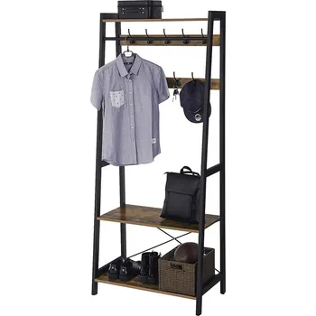 Šatní skříň Šatní skříň Selsey Sada do předsíně Ramizu s věšákem 76 x 180 x 42,8 cm černá