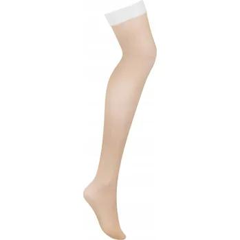 Dámské punčochy Obsessive dámské punčochy k podvazkovému pásu, polomatné, 15 DEN, velikost L/XL