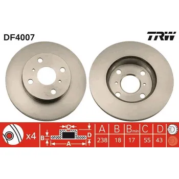 Brzdový kotouč Brzdový kotouč LUCAS DF4007