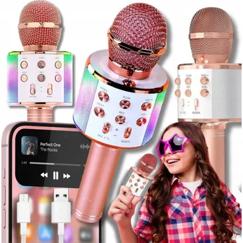 Mikrofon BEZDRÁTOVÝ KARAOKE MIKROFON BLUETOOTH KULATÝ