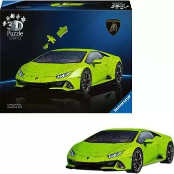 Puzzle Ravensburger 3D Puzzle Iconics: Lamborghini Huracán Evo zelené