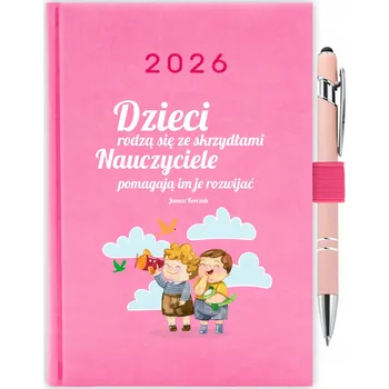 Kalendář Knižkový kalendář pro učitele 2026 A5, růžový