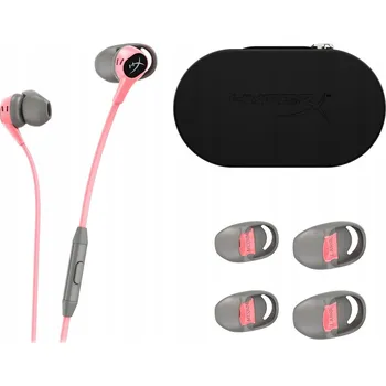Sluchátka Drátová sluchátka do uší HyperX Cloud Earbuds růžovo-šedá 6N9J8AA