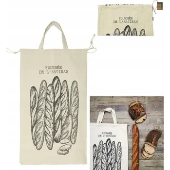 Lněný pytlík na chleba 33x45 XXL podšívka VÝŠIVKA