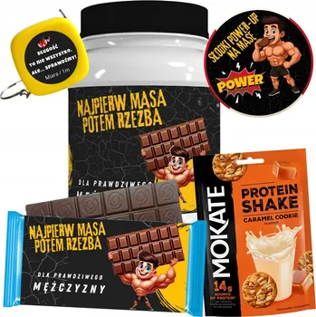 Obraz Sada Dárek na DZIEŃ CHŁOPAKA MUŽE pro sportovce Čokoláda Odměrka