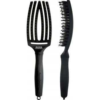kartáč na vlasy Kartáč na rozčesávání vlasů Olivia Garden černý s kombinovanými štětinami