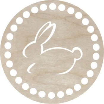 Obraz DŘEVĚNÁ PODLOŽKA POD HRNEK ŠÁLEK SKLENICI ZE DŘEVĚNÉ PŘEKLIŽKY - ZAJÍČEK