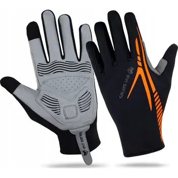 Cyklistické rukavice Cyklistické rukavice EVI dlouhé L/XL gelové dotykové protiskluzové