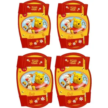 Chránič nohou Chrániče loktů a kolen Disney medvídek Pú univerzální červené