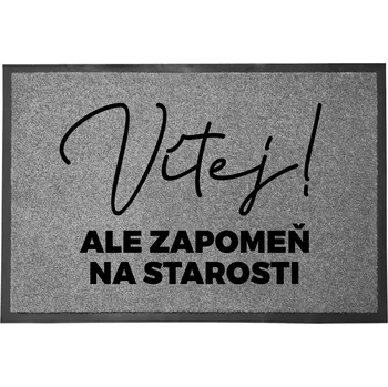 Rohožka Vstupní rohožka šedá | Dárek Zábavná dekorativní Bez starostí