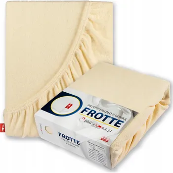 Prostěradlo Froté prostěradlo 90x200 s Gumou Hrubá Bavlna Bok 30 cm Slonová Kost