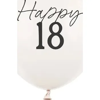 Balónek Id_5408 BALÓN BALÓNKY BÍLÉ 18 OSMNÁCTKA NAROZENINY STĚNA BÍLÁ