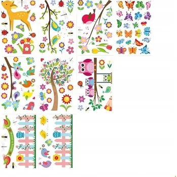 samolepka Jarní Samolepky na Okna pro Děti, Květiny, Samolepicí, 9 Archů