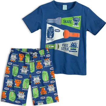 Chlapecké pyžamo svítící ve tmě KYLY FREE STYLE modré Velikost: 128