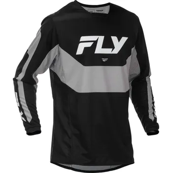cyklistický dres FLY RACING dres KINETIC 2026 černá/šedá - 2XL