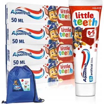 zubní pasta Aquafresh Zubní pasta Tlapková patrola 4x50ml + Dárek