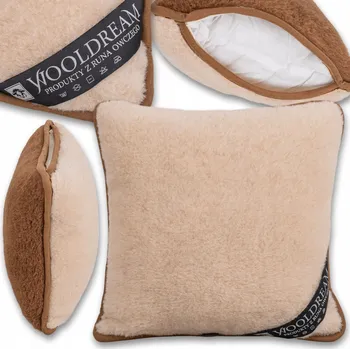 Polštář POLŠTÁŘ POLŠTÁŘ VLNĚNÝ PŘÍRODNÍ ANTI-ALERGICKÝ VELBLOUDÍ MĚKKÝ 40x40