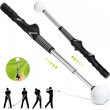 Golfový trenažér švihu s nastavitelným zvukem 40-67 cm, korektor úchopu