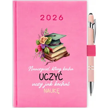 Kalendář Knižkový kalendář pro učitele 2026 A5, růžový