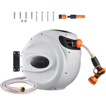 Zahradní hadice SucceBuy Buben na hadici 40M 200PSI Automatické navíjení s otočným držákem 180°