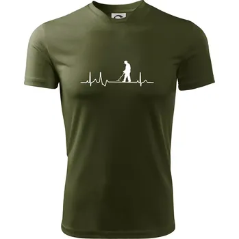 Pánské tričko EKG detektor - Pánské triko Fantasy sportovní (dresovina) - 3XL ( Military )