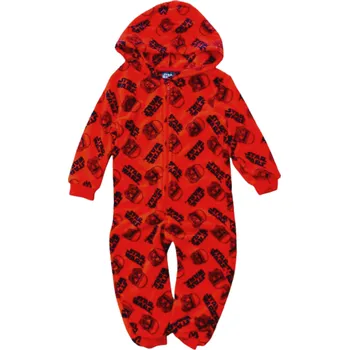 Sun City Chlapecký overal STAR WARS coral fleece červený Barva: Červená, Velikost: 116
