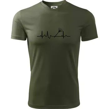 Pánské tričko EKG zahrada - hrábě - Pánské triko Fantasy sportovní (dresovina) - XL ( Khaki )