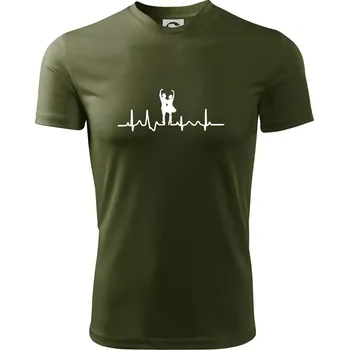 EKG tanec - pár - Pánské triko Fantasy sportovní (dresovina) - XL ( Military )