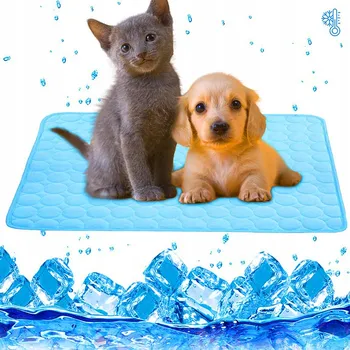 Pelíšek pro psa SATIS podložka pro psa modrá 40 cm x 30 cm