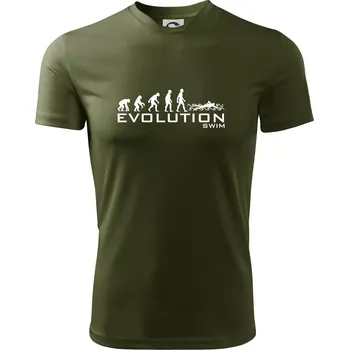 Evoluce Swim - Pánské triko Fantasy sportovní (dresovina) - S ( Military )