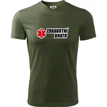 Pánské tričko Zdravotní bratr - rescue - Pánské triko Fantasy sportovní (dresovina) - 2XL ( Khaki )