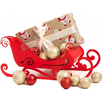 Vánoční dekorace Sáně Santa Clause Vánoční dekorace BARVA ČERVENÁ