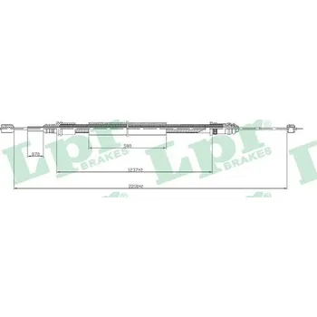 Lanko parkovací brzdy Tažné lanko, parkovací brzda LPR 8200002236