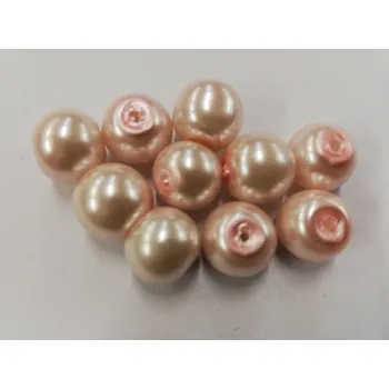Dětské navlékací korálky Voskované perly 8mm - nejsvětlejší růžová - 20 g
