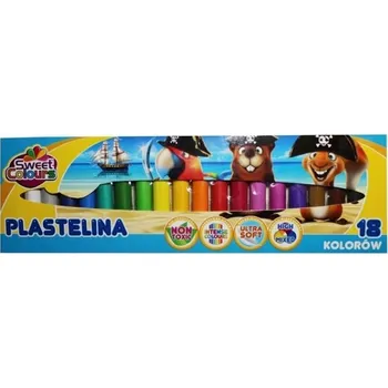 Modelovací hmota Plastelína Koma-Plast Sweet Colours 18 barev