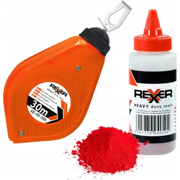 Značkovací šňůra 30 m + křída 115 g ČERVENÁ